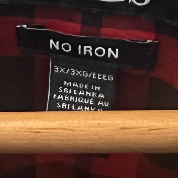 Chaps Red and Black Plaid Blouse Size 3X - Picture 4 of 5